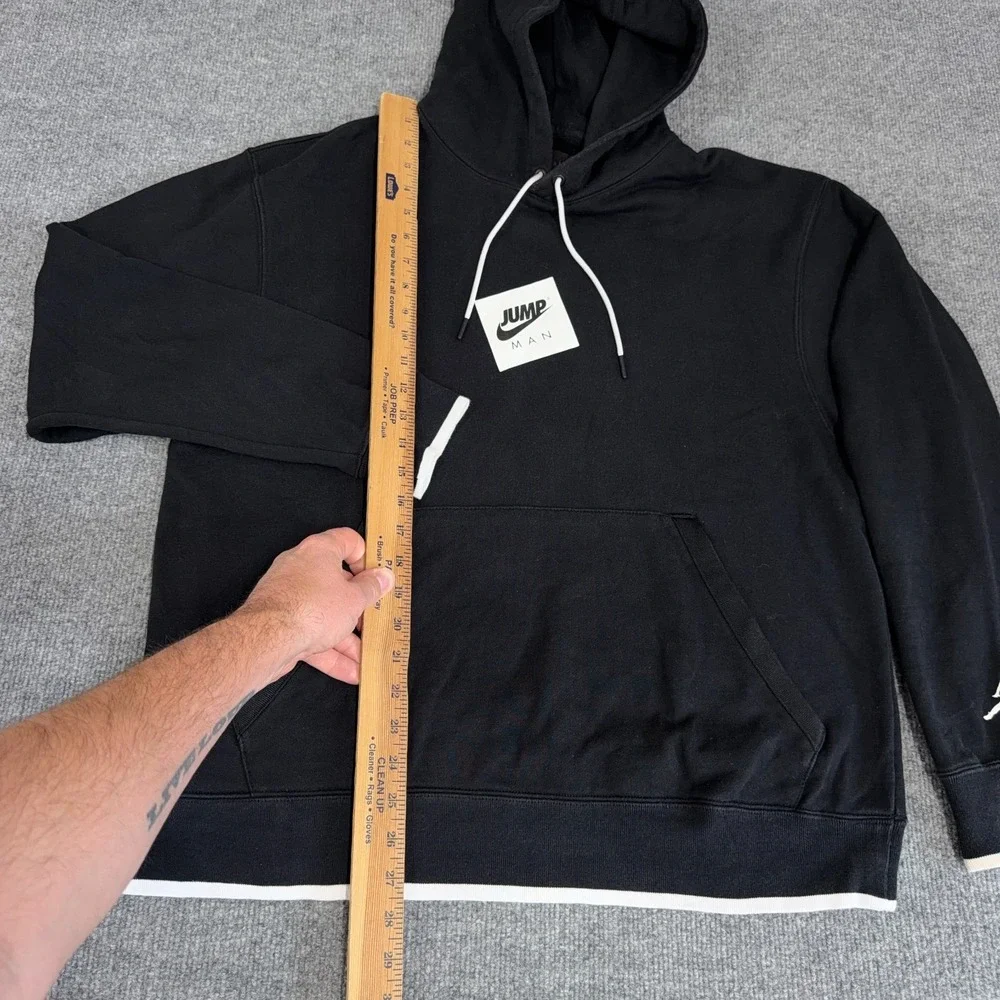 Jordan Jumpman Classic Hoodie Men Large Black Terry Graphic Logo Nike Air